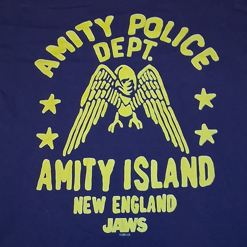 New Jaws Amity Island Police New England Movie Shirt Horror Tee